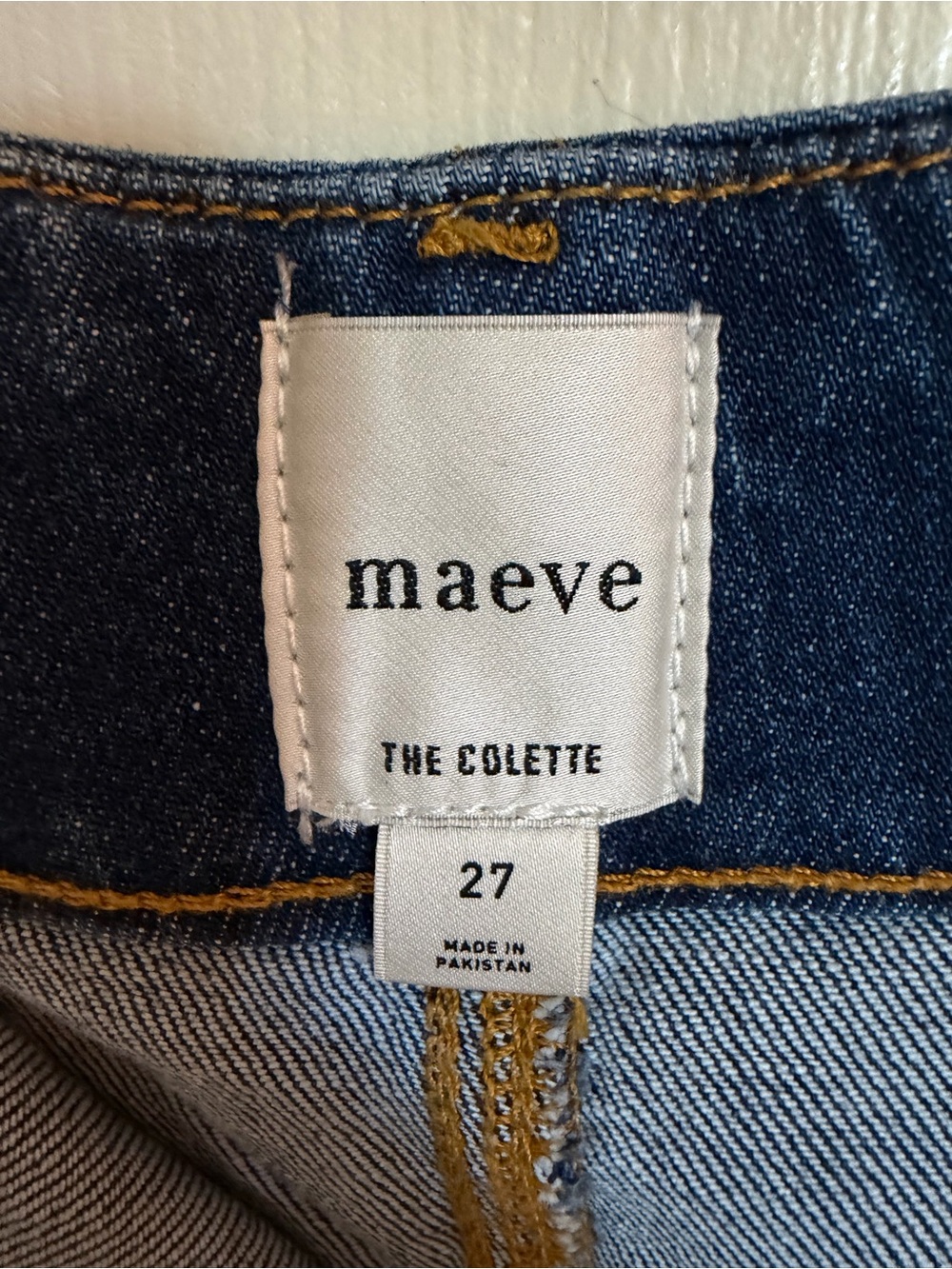 Maeve Collette Wide Leg Dark Blue Cropped Denim Jeans - Picture 2 of 2